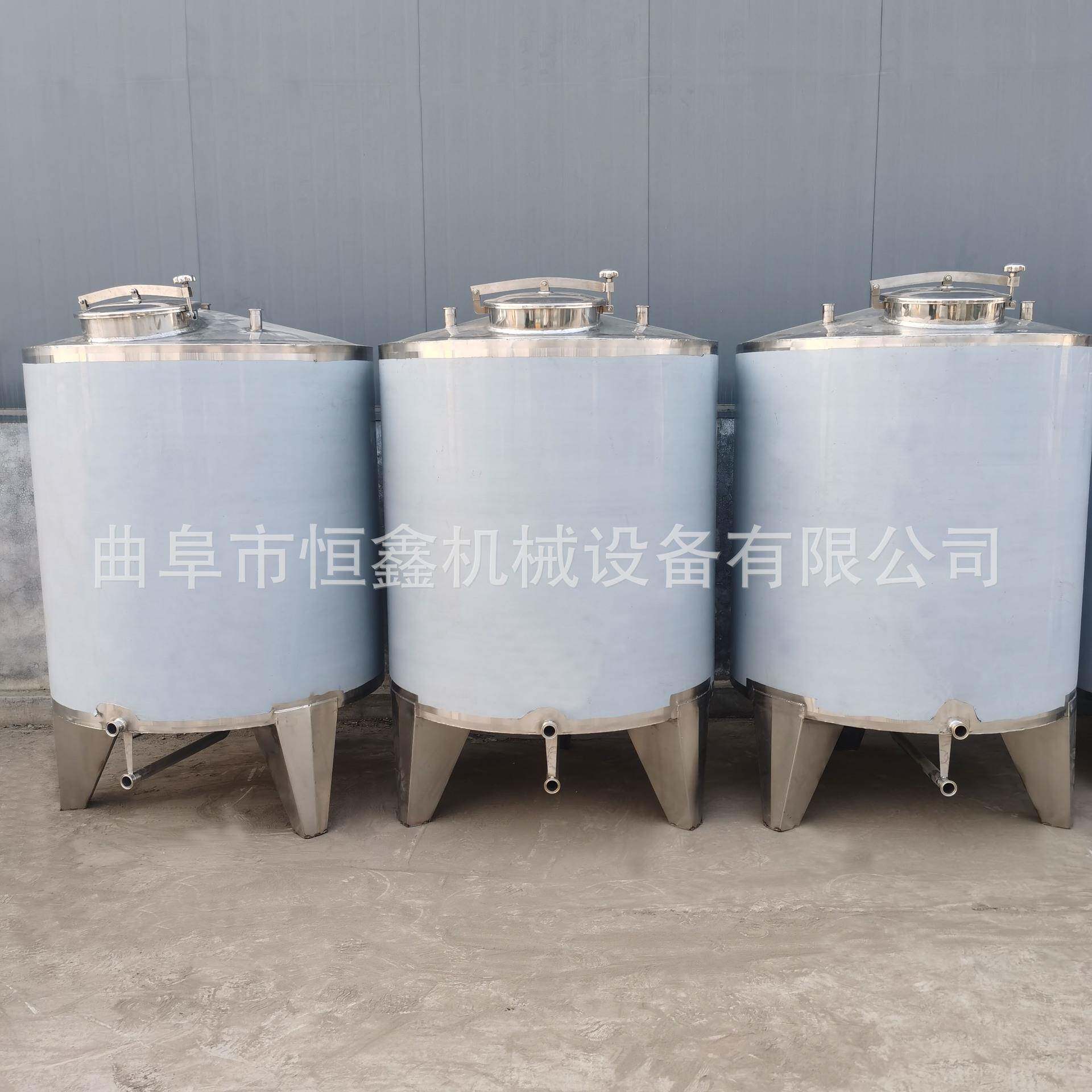 恒鑫50吨不锈钢储罐酒精罐304不锈钢100立方酒罐立式密封发酵罐