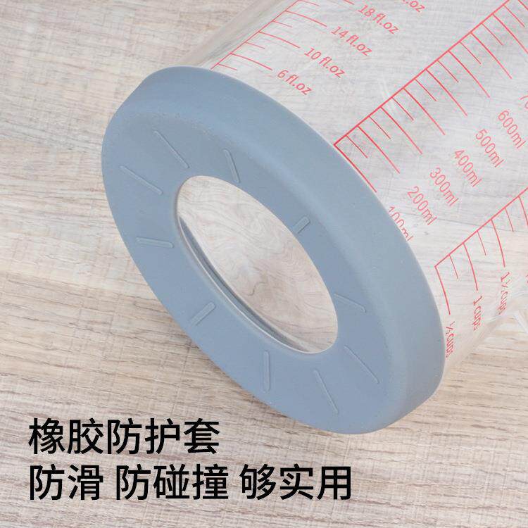 玻璃油壶带刻度量杯 家用厨房储油罐壶玻璃 带刻度油瓶滤油壶图片