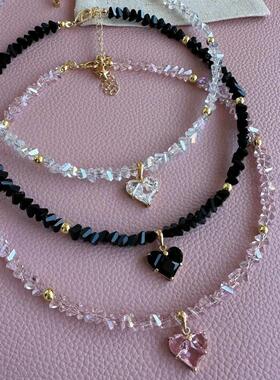 Fashion Vintage Sexy Zircon Heart Pendant Necklace For Women