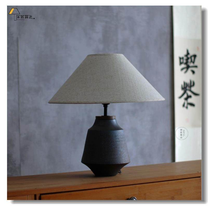 侘寂风陶瓷台灯 景德镇艺术花瓶装饰灯具 书房卧室民宿酒店床头灯,家装灯饰光源,装饰台灯,淘宝优惠券,粉丝福利购,淘宝优惠卷