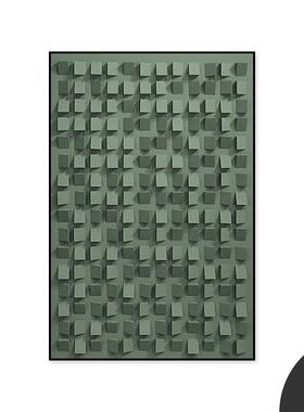 走廊挂画装饰画北欧绿色玄关方块格子落地画餐厅酒店客房客厅壁画