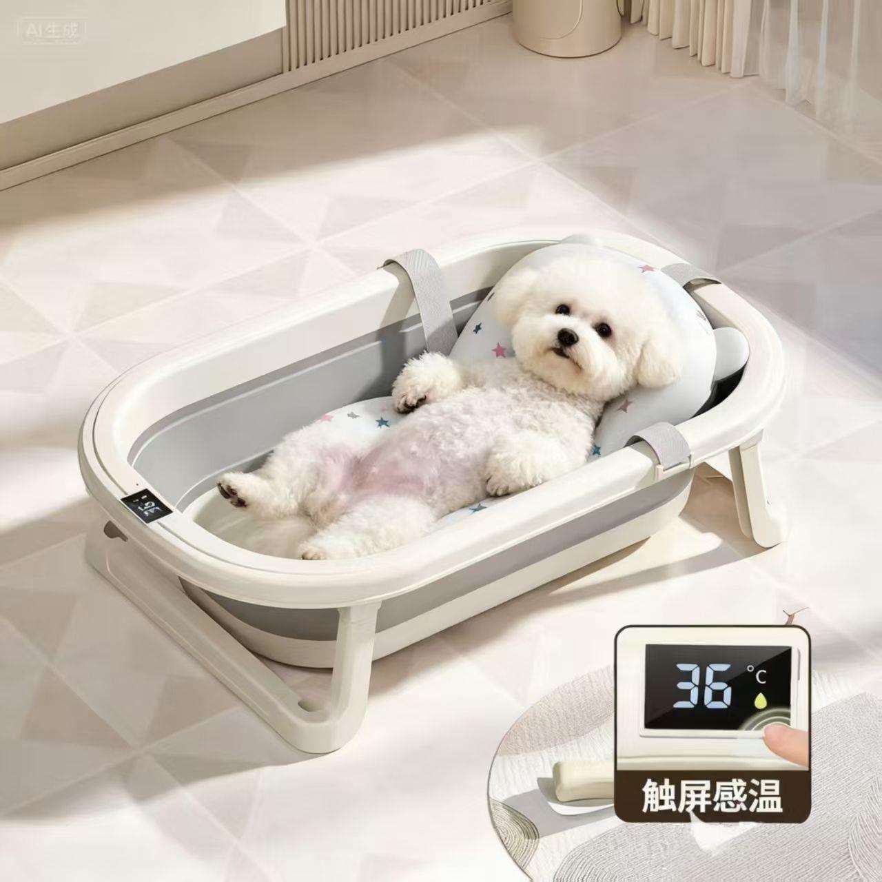 宠物狗洗盆可折泰狗迪浴盆澡比熊小型犬叠专用浴1596缸猫咪沐浴猫