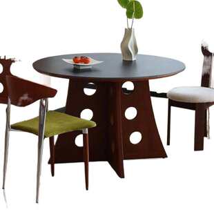 北欧复古圆形餐桌中古风小户型简约实木岩板圆桌休闲桌电脑会议桌