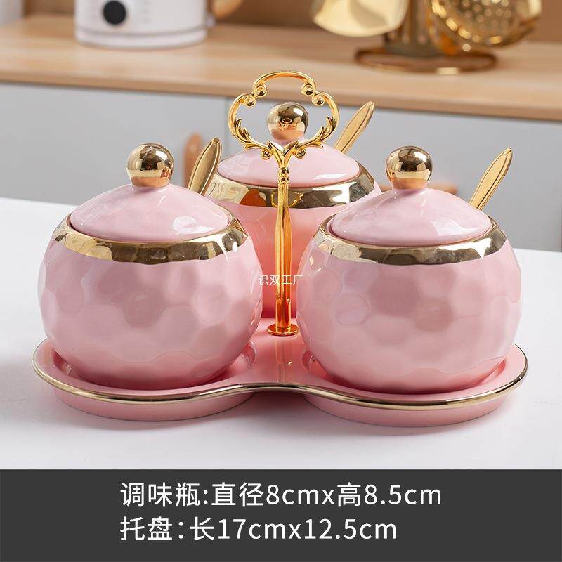 多功能家用北欧高颜值厨房组合套装调味罐陶瓷调料罐创意盐罐无