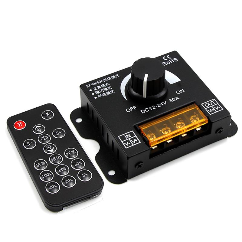 LED线灯无极调光12V24V低压广告灯箱遥控亮度调节控制器灯条灯带