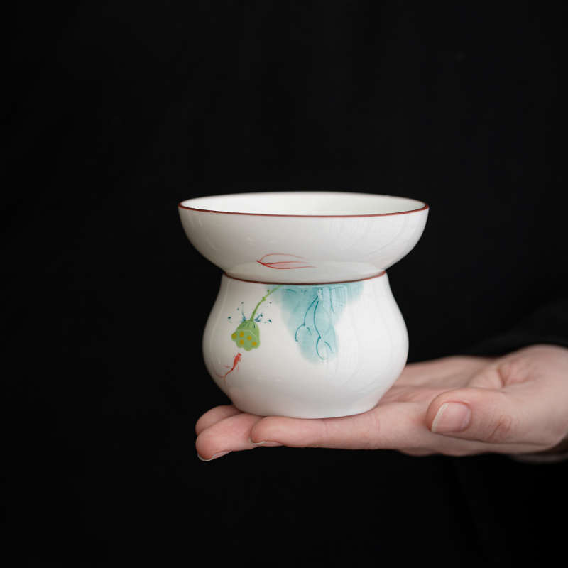 陶瓷过滤茶滤功夫茶具不锈钢细网过滤滤茶器茶水分离泡茶茶具配件
