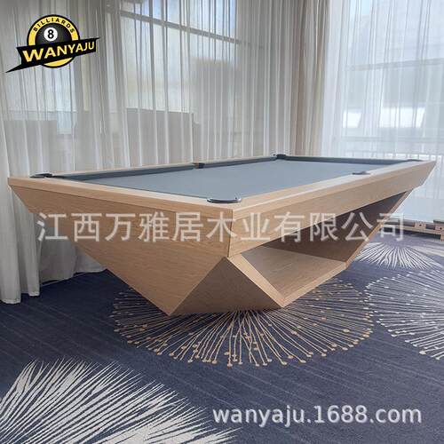 家庭台球桌大理石别墅家用实木多功能桌球台二合一比赛训练桌