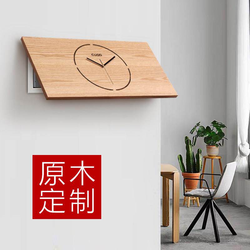 定制尺寸 实木表 电表箱装饰画 画遮挡箱遮电箱的挂钟时钟简约现