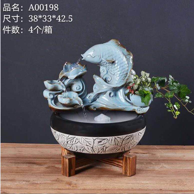 吉象如意创意喷泉流水摆件加湿器风水招财客厅办公室桌面装饰送礼