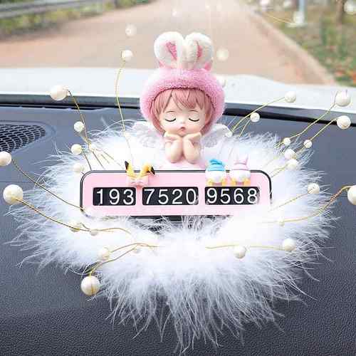 车载电话号码牌女士专用品汽车用临时停车移车内饰数字摆件挪车卡