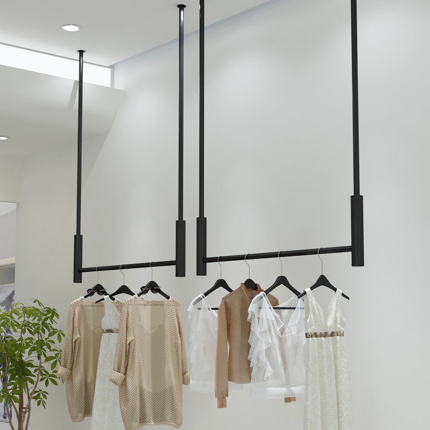 服装店专用展示架吊架男装女装婚纱吊顶吊挂衣服裤子上墙悬挂衣架