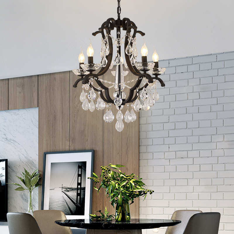 美式乡村创意个性水晶吊灯客厅餐厅吧台简约田园艺术树枝北欧吊灯