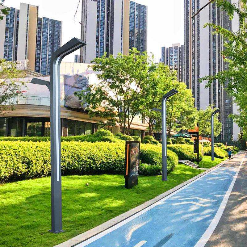 双头铁艺景观灯LED方形庭院灯 户外园林景观灯小区道路照明路灯