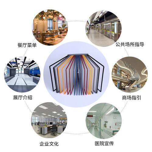 A4翻页展示架资料文件夹壁挂式40面菜谱相册宣传架展示夹挂墙收纳