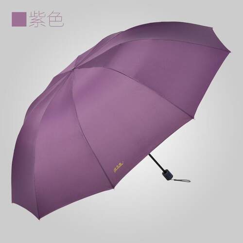 高档天堂雨伞2-3人伞雨伞钢杆钢骨折叠三折大双人广刷告伞定印lo