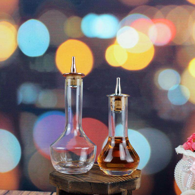 厂家现货人工吹制苦精瓶苦艾酒瓶调酒带塞子90ml50ml