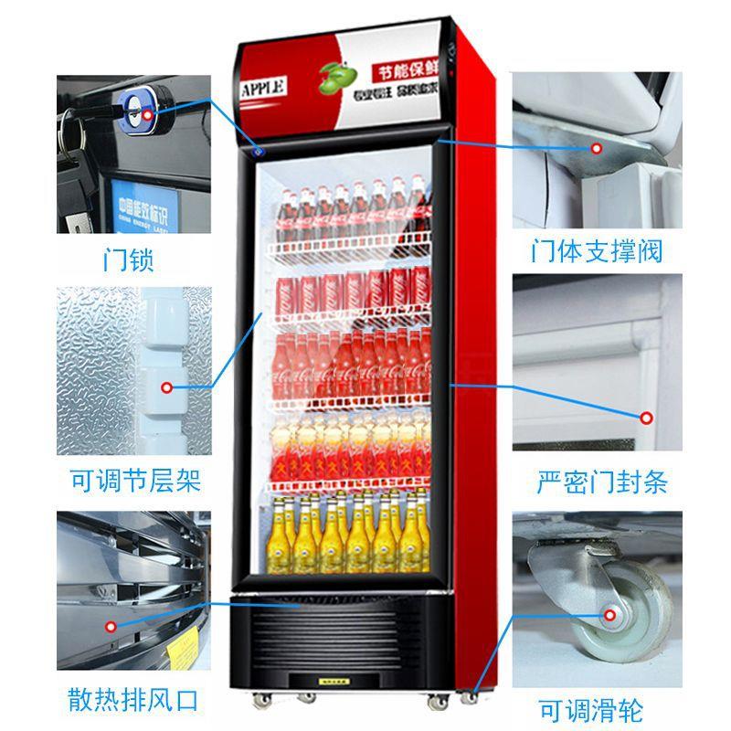 饮料柜展示柜冷藏保鲜柜玻璃门冰柜立式冰柜商用单门双门