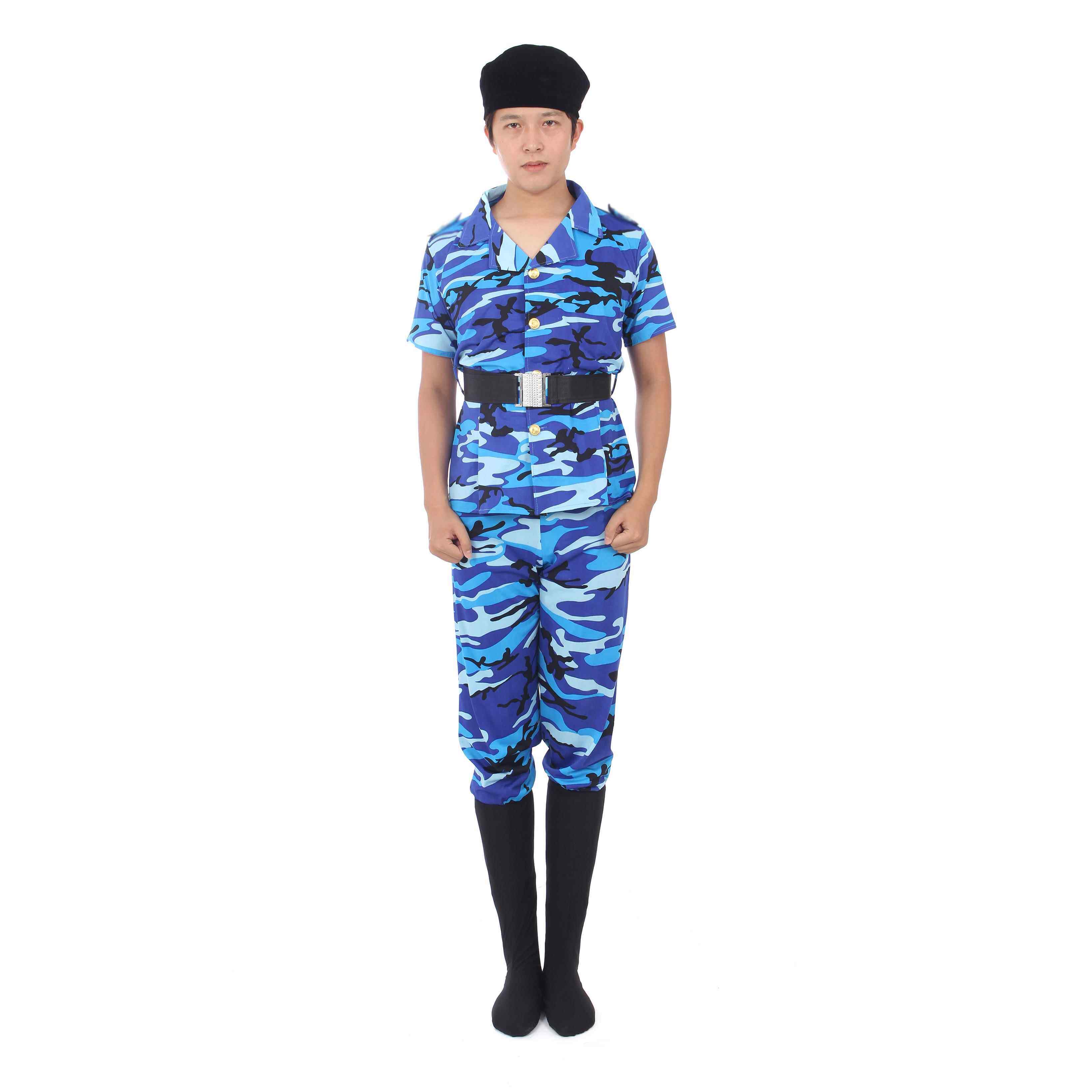 特价新款迷彩舞蹈服装军鼓服演出服水兵舞服装套装水兵舞服装跳广