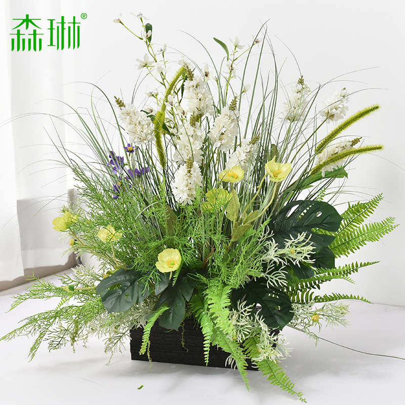 仿真花绿植造景假花艺摆设植物花束室内橱窗景观苔藓装饰组合布置