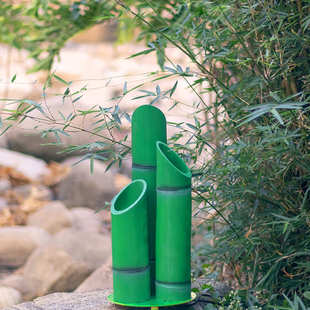 led发光仿真竹子灯户外园林竹筒灯装饰路灯绿竹子灯