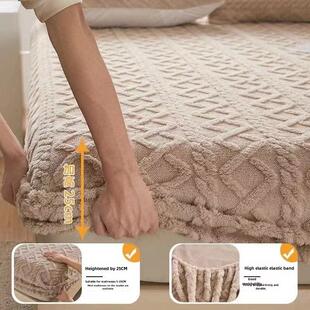 Sheet single Warm Fitted Mattress Cover Bed Flannel Bedsheet