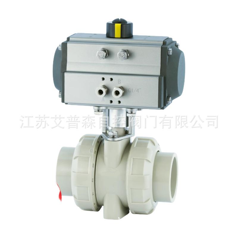 Q621F-10S气动塑料球阀双由令热熔PPH/PPR/UPVC/PVDF耐酸碱腐蚀
