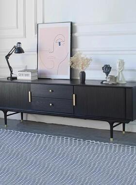 轻中奢古木ZW513别墅型电视柜现代轻奢工业风黑色实小户客厅卧室