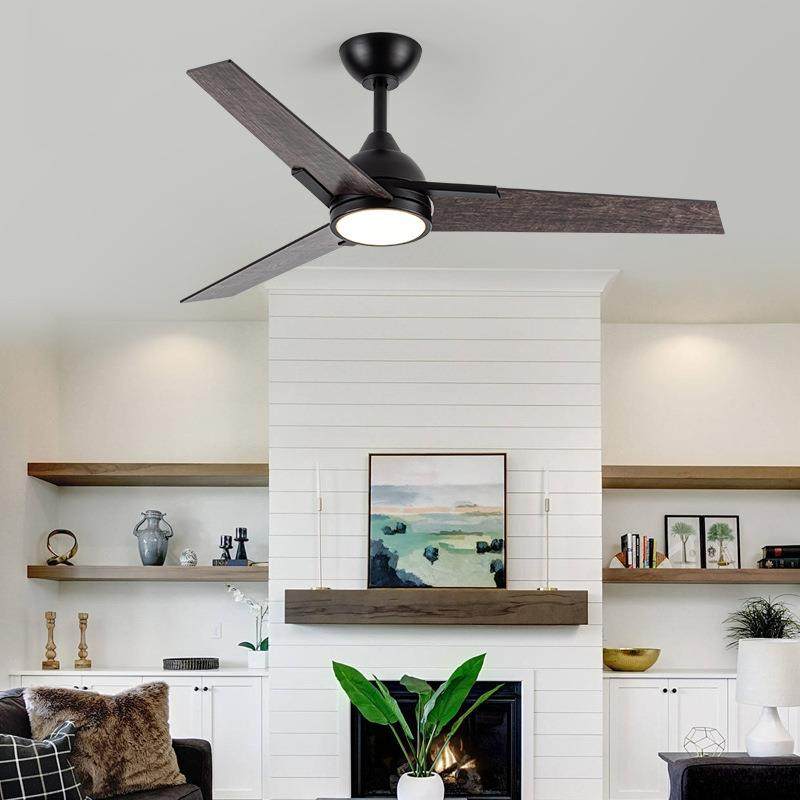 美式吊扇灯餐厅大风力装饰复古风扇灯工业风餐饮店咖啡店电扇吊灯