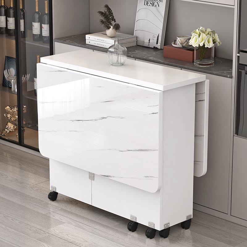 折叠餐桌家用小户型简易多功能移动长方形出租房长方形吃饭小桌子