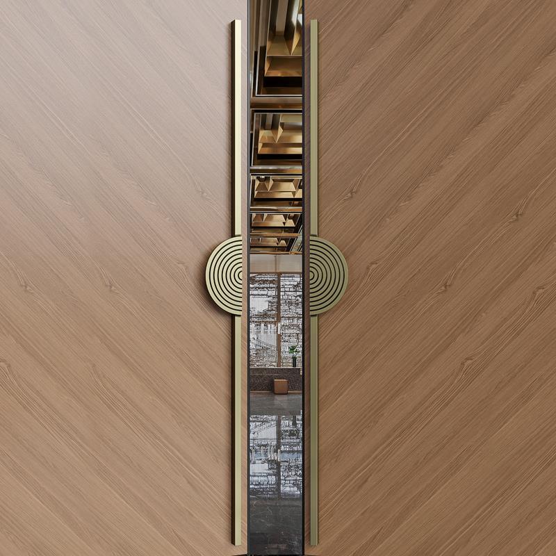 新中式玻璃门拉手彷古铜实木门柜门包厢会议室拉手半圆形大门把手