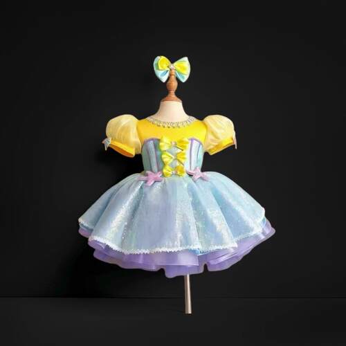 元旦儿童演出服可爱公主裙蓬蓬纱裙舞蹈服装幼儿园女童亮片表演服