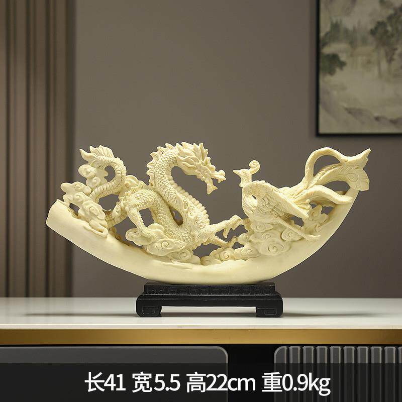 老板办公室摆件新中式茶室摆件高端大气上档次办公桌展示柜装饰品