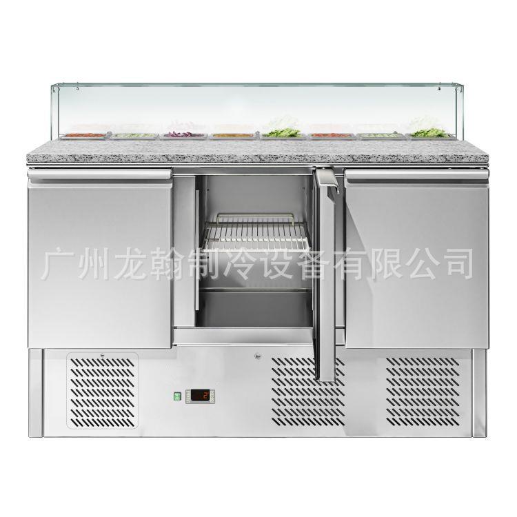 沙拉台商用开槽水果捞展示柜冰粉冰粥工作台披萨撒料台凉菜展示柜