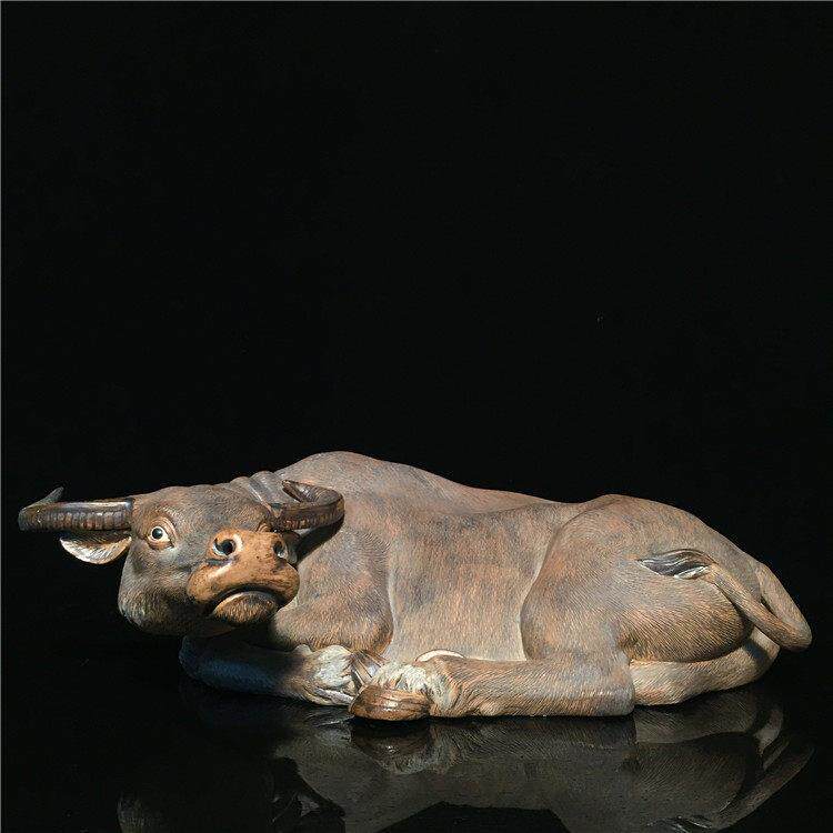 石湾娃娃陶瓷牛生肖创意家居客厅博古架电视柜装饰开箱工艺品礼品