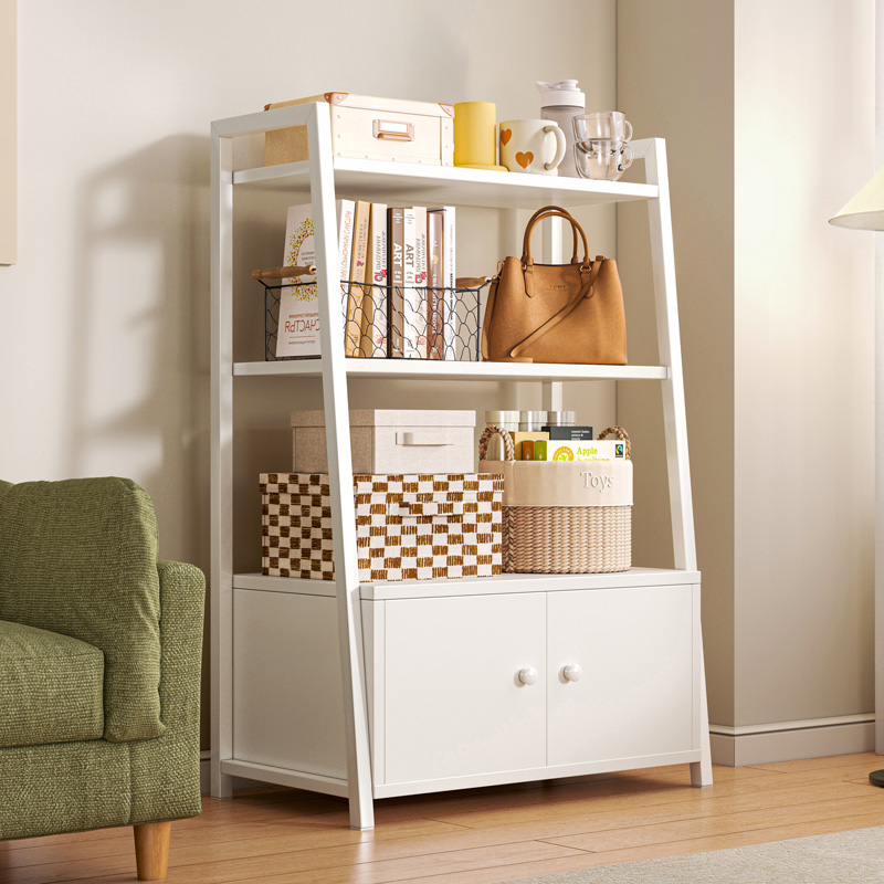架子置物架多层收纳架客厅斜梯形展示架收纳柜落地柜子零食架货架