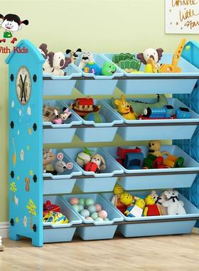 童玩具收纳架玩架子书宝宝44072架具置物架儿多层幼儿园整理架儿