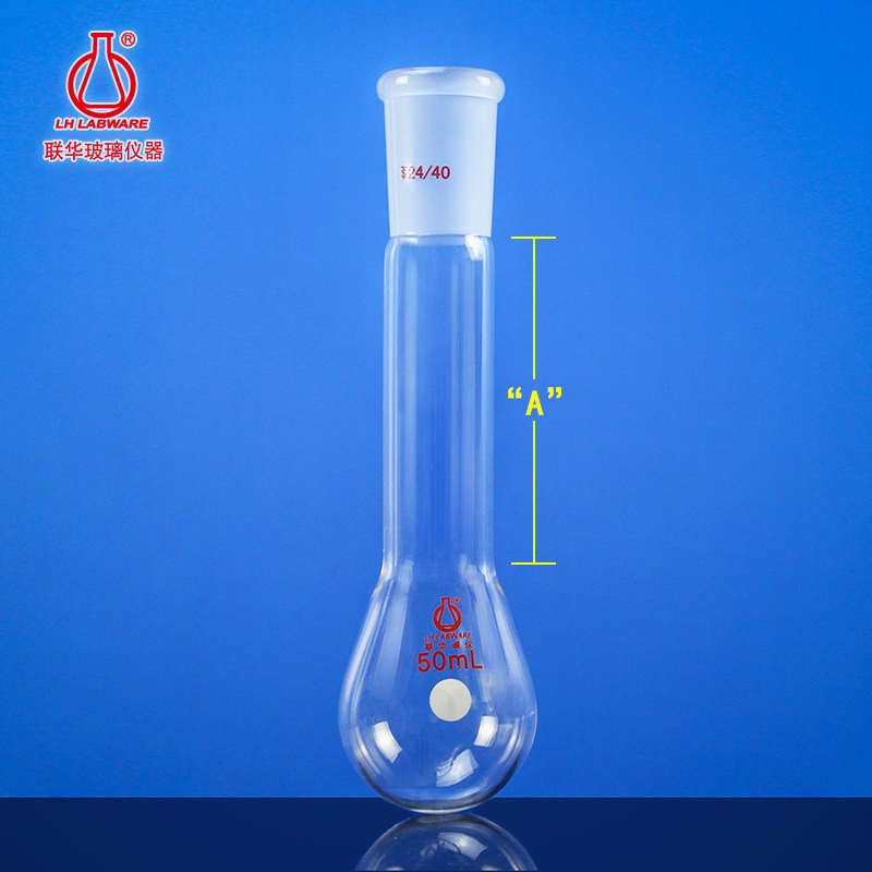 磨口厚壁长颈茄形蒸馏反应烧瓶25/50/100/250/500/1000ml LH-43
