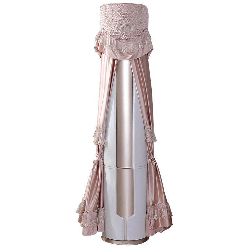 布艺空调防尘罩立式圆柱形柜机空调罩套客厅可用免取罩家用