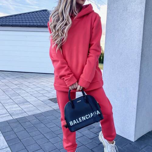 Women's sports hooded sweatshirt set, two pieces