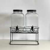 罐龙头5升饮料果汁密封铁架带泡酒漆桶黑板瓶可乐自酿厨房 玻璃罐