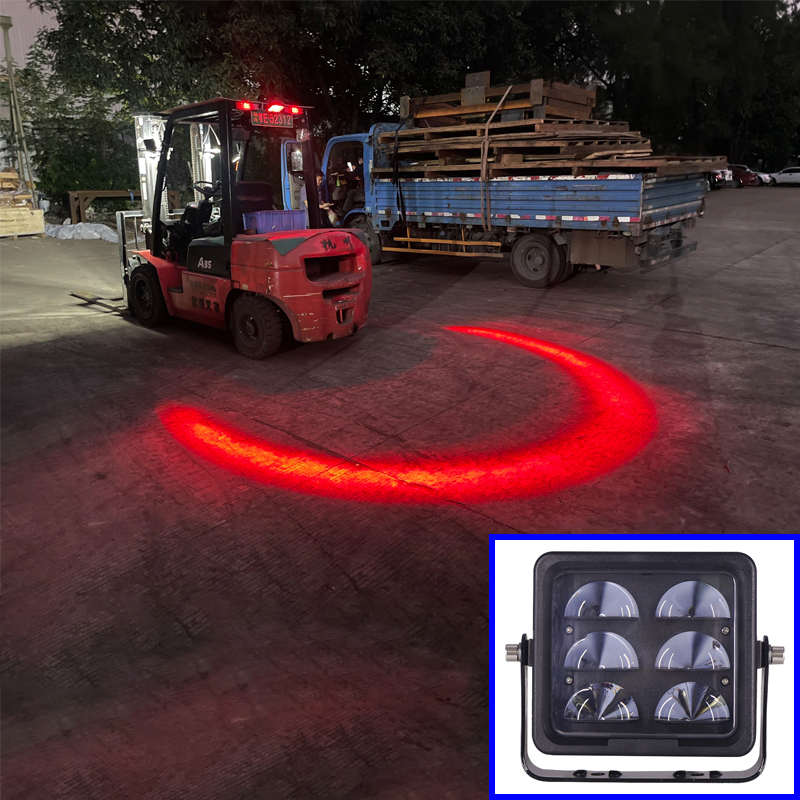 LED叉车红蓝光警示灯倒车区域指示灯安全作业工作灯高亮度10-100V