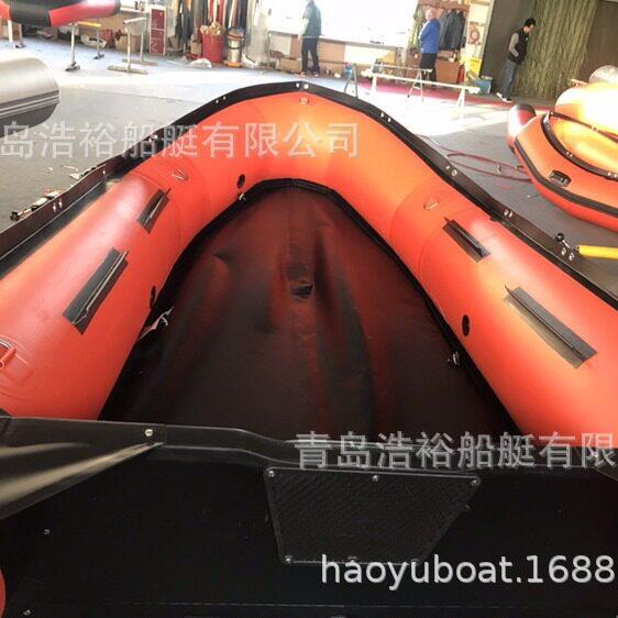 浩裕船艇厂家PVC加厚冲锋舟救援艇橡皮艇钓鱼艇抓鱼船艇