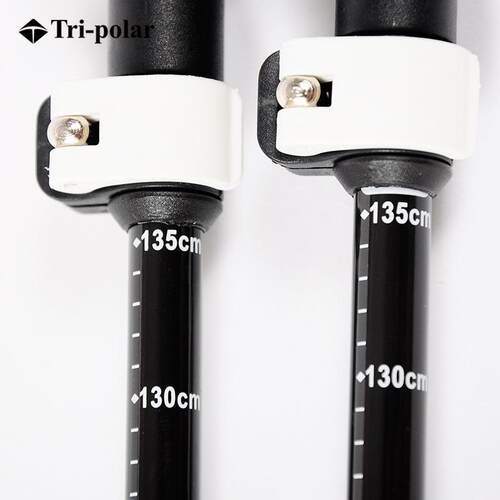Tripolar登山杖户外直握EVA登山杖碳素超轻三节手杖碳纤维外锁手