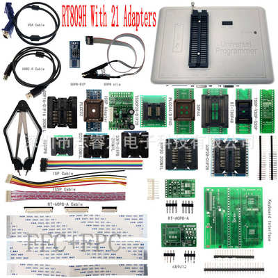 RT809H With 21 Adapters 烧录器 iFix爱修  RT809H 编程器