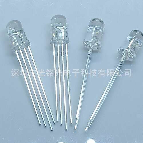 现货供应 F5/5mmRGB四脚 透明共阳LED发光二极管 RGB透明直插灯珠