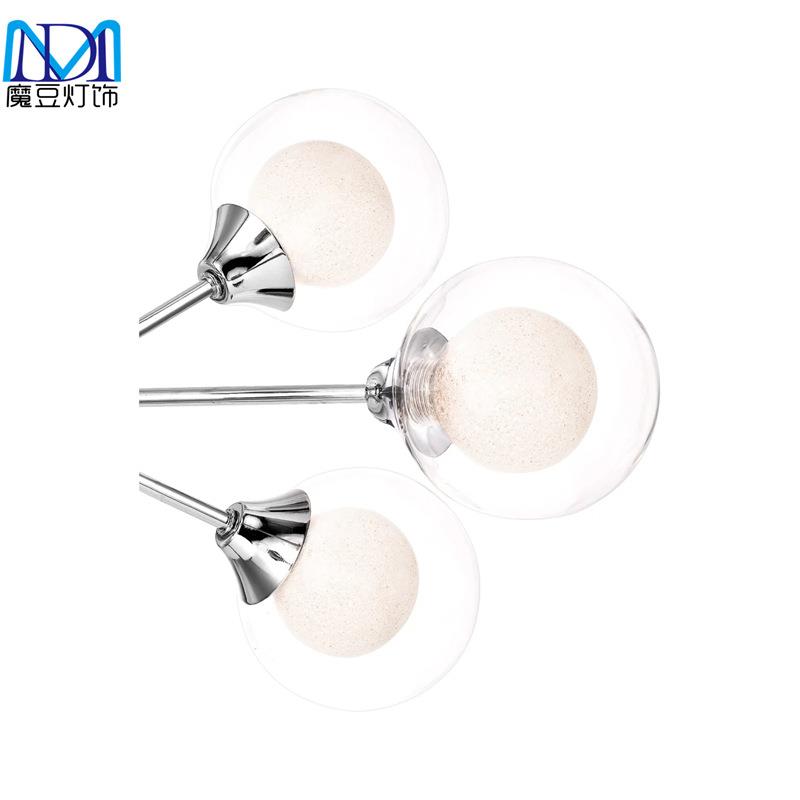 跨亚马逊轻奢现代魔豆吊灯9头1境2头客厅灯卧MD1320室餐厅球中玻