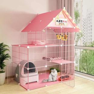 猫笼别墅宠物猫家用室内狗狗围栏笼子铁网栅栏网室内自由空间狗笼