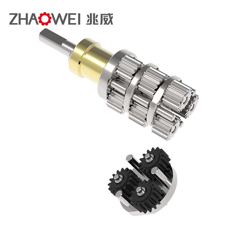 微型电机电压3v-24v可用3级齿轮箱减速宠物腿部绑带锁止驱动系统