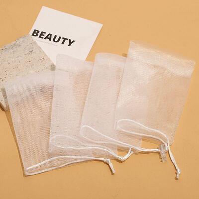 Double-layer colorful rope ribbon mesh for facial cleanser,
