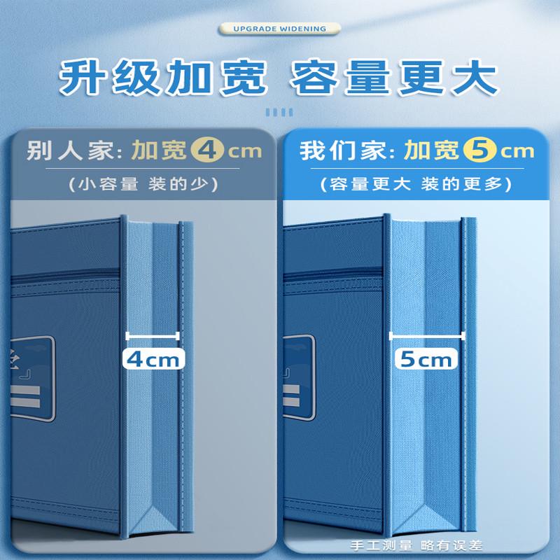 初中生分科文件袋拉链式科目分类袋手提双层大容量学习袋高中生作